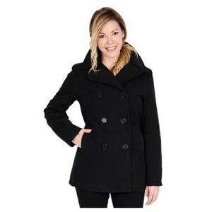 Herman Kay hooded wool peacoat